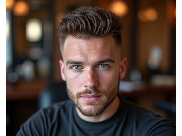 Man with a stylish textured crop haircut